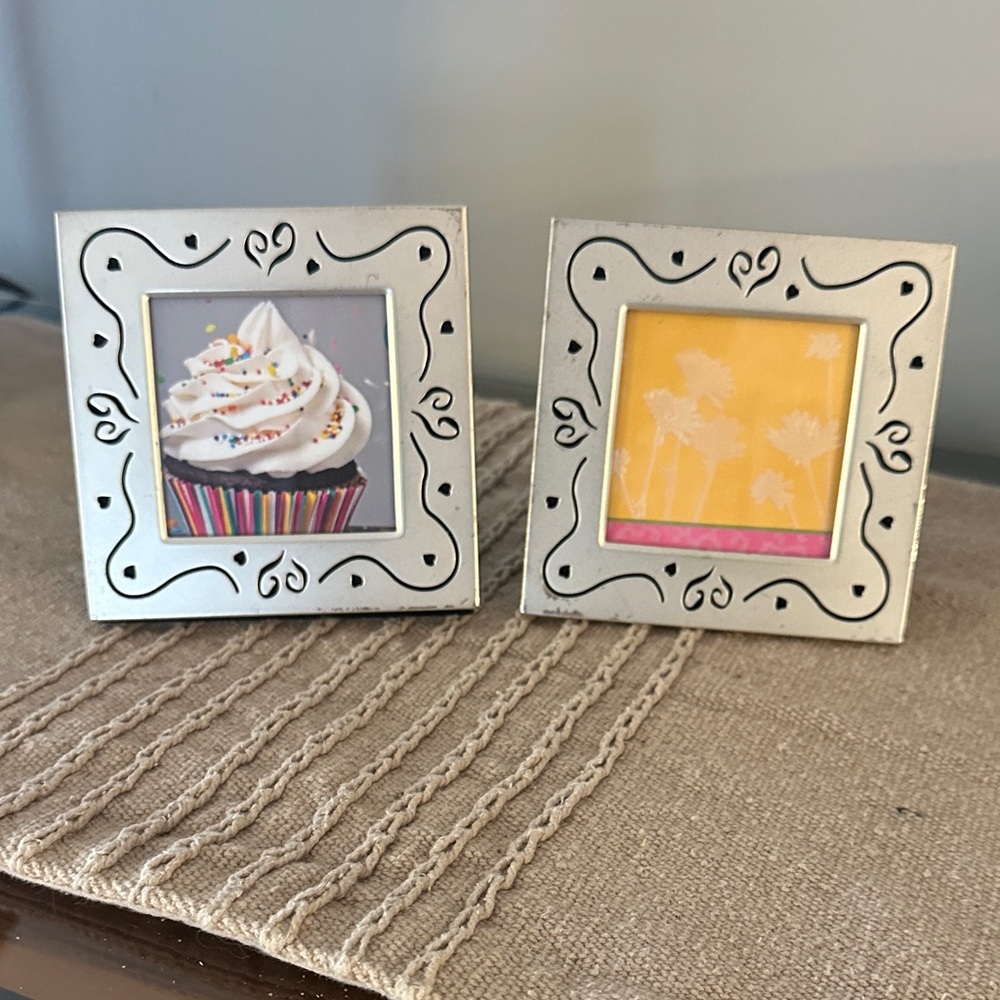 Elegant silver whimsical Photo Frame Set